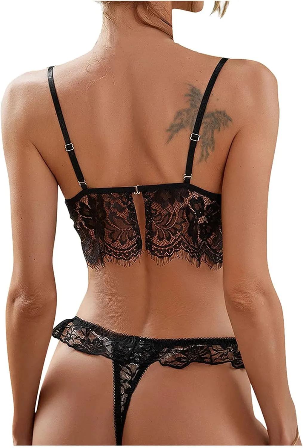 Women's Lingerie Underpants Lingerie Underwear Lace Gloves Outfits Transparent