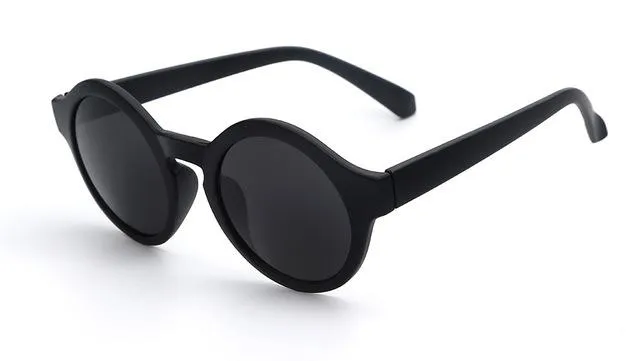 Women's Vintage Round Circle Retro Sunglasses with Acrylic Lenses