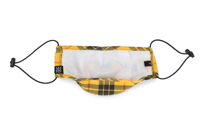 YELLOW PLAID MHRS MASK