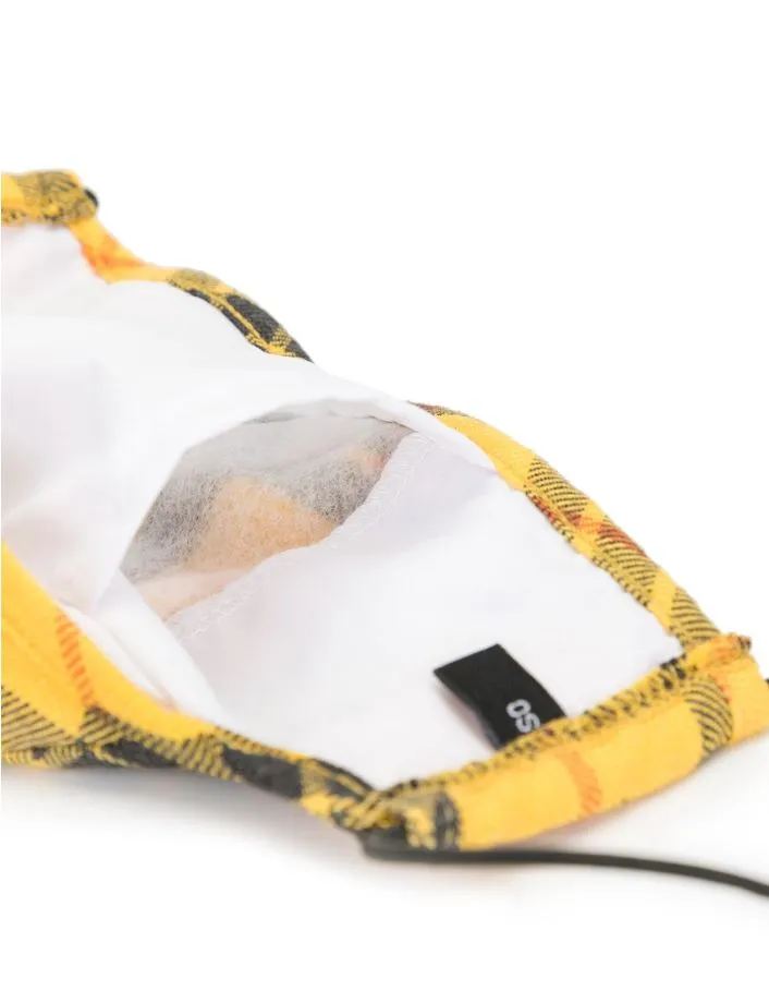 YELLOW PLAID MHRS MASK