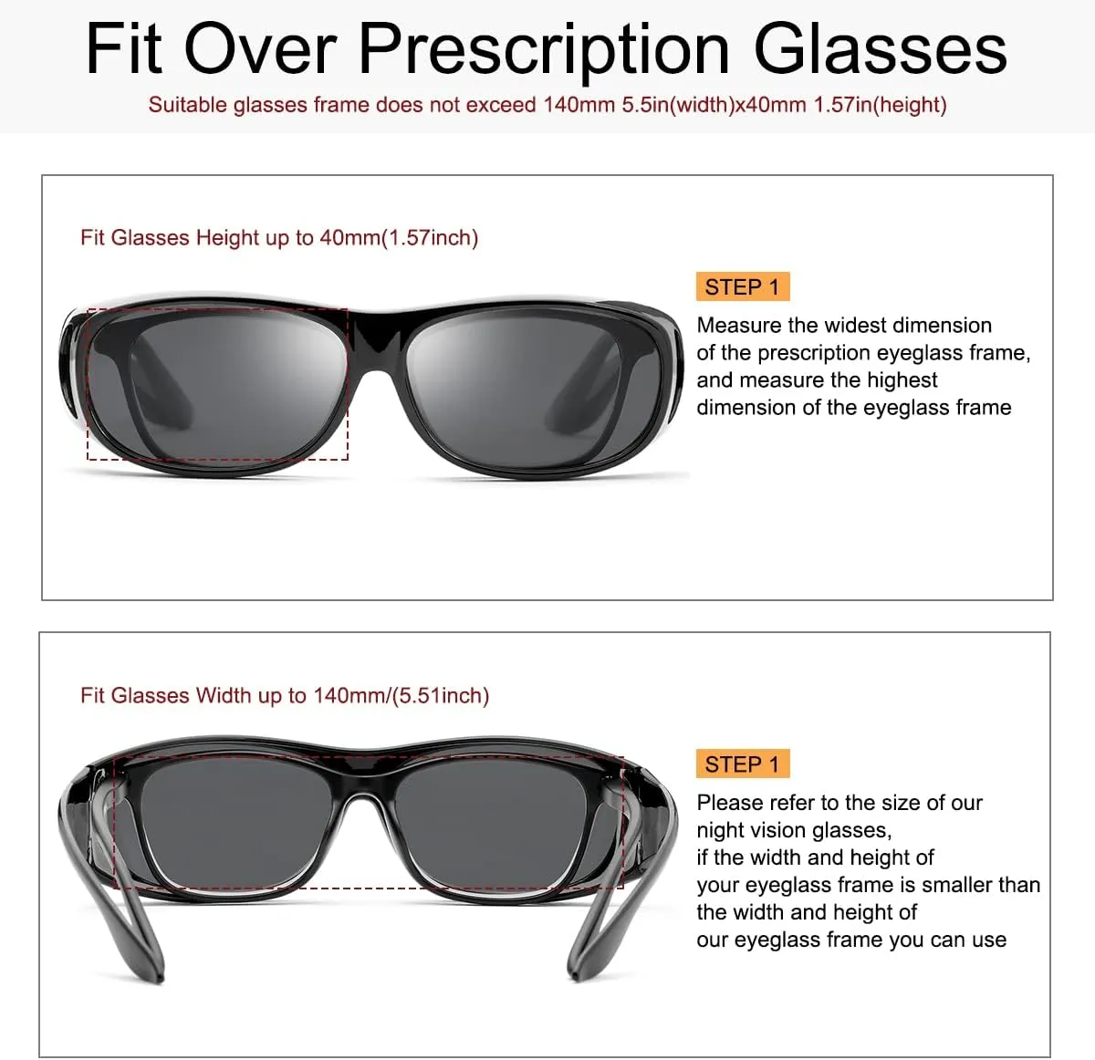 YIMI Wrap Around Sunglasses for Men and Women UV Protection Polarized Driving Glasses Wear Over Shades Fit Over Eyeglasses