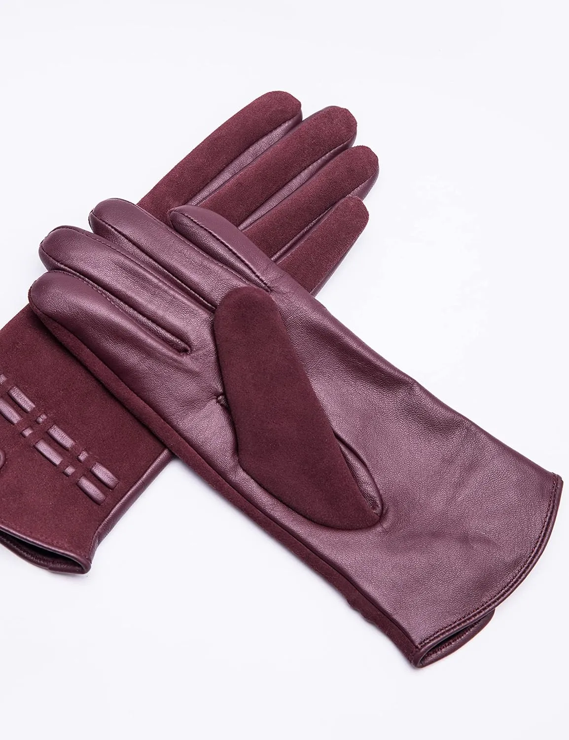 YISEVEN Women’s Winter Sheepskin Suede Leather Gloves Touchscreen