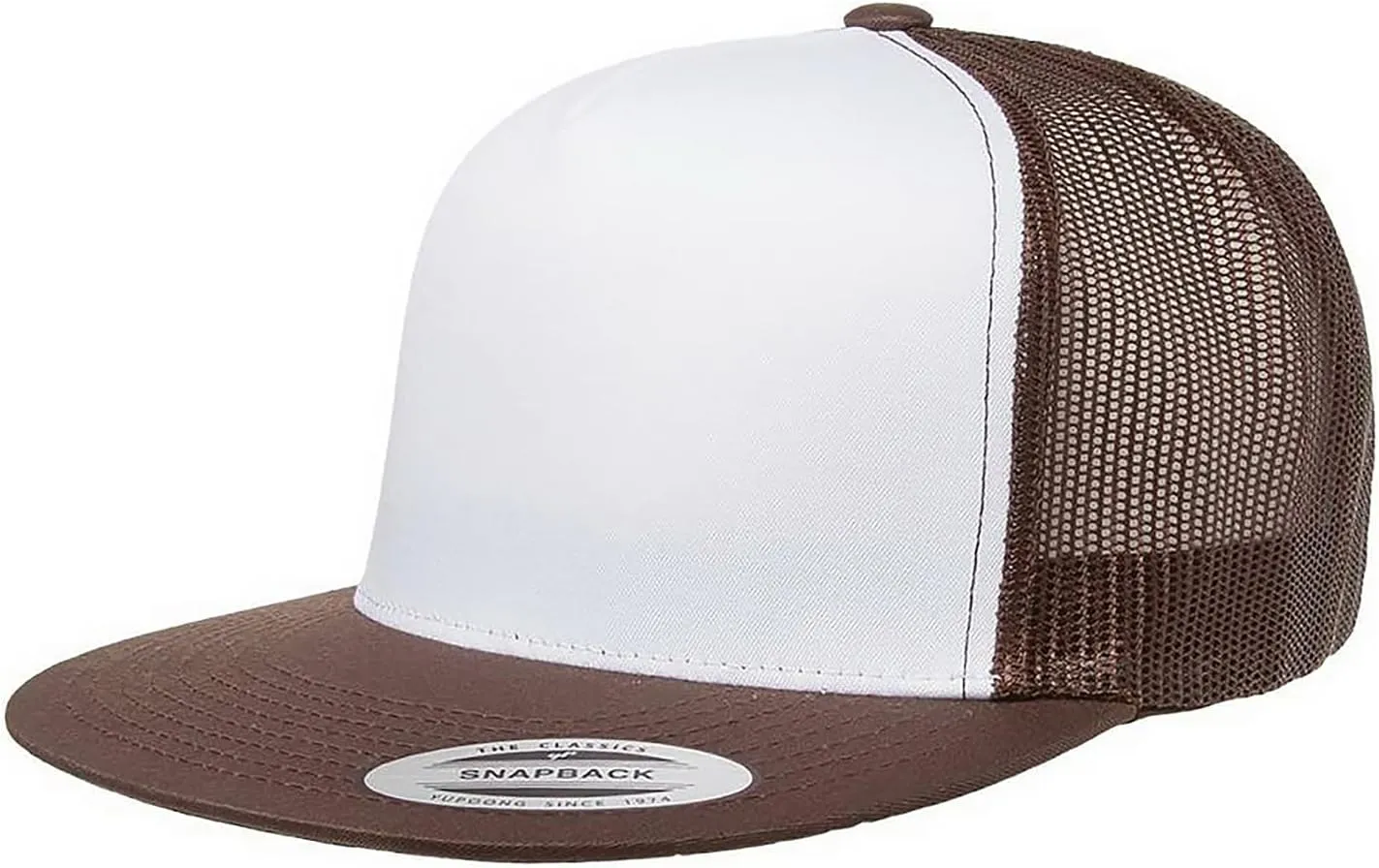 Yupoong YP Classics 6006 High Profile Flat Visor Snapback Trucker Hat - Blank, Bulk Caps