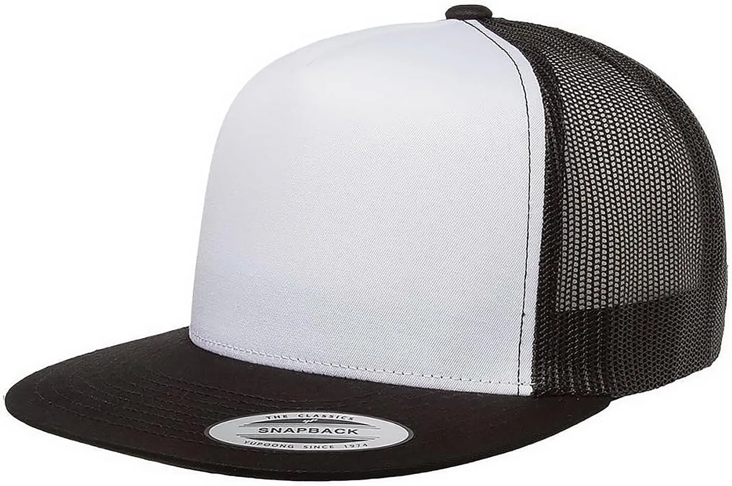 Yupoong YP Classics 6006 High Profile Flat Visor Snapback Trucker Hat - Blank, Bulk Caps