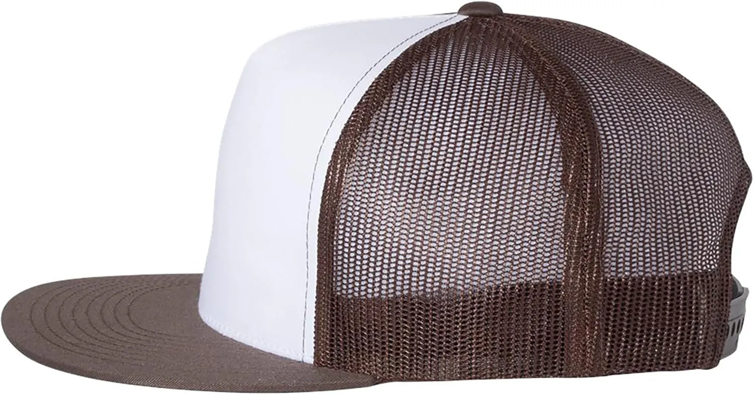 Yupoong YP Classics 6006 High Profile Flat Visor Snapback Trucker Hat - Blank, Bulk Caps