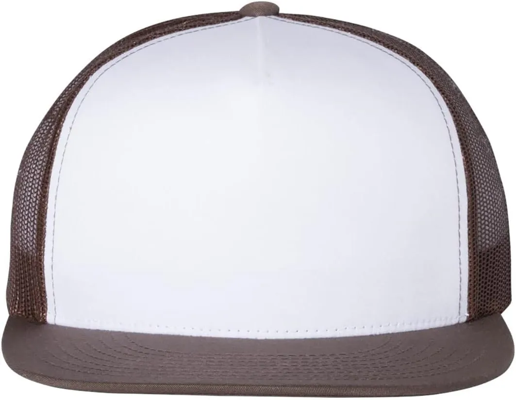 Yupoong YP Classics 6006 High Profile Flat Visor Snapback Trucker Hat - Blank, Bulk Caps