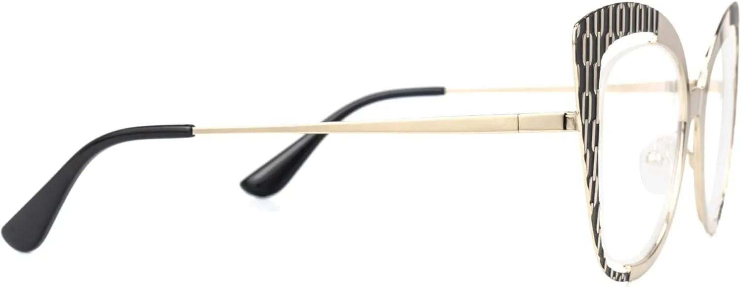 Zeelool Classic Oversized Cat Eye Glasses Frame With Non-prescription Clear Lens for Women Claus ZWM183537