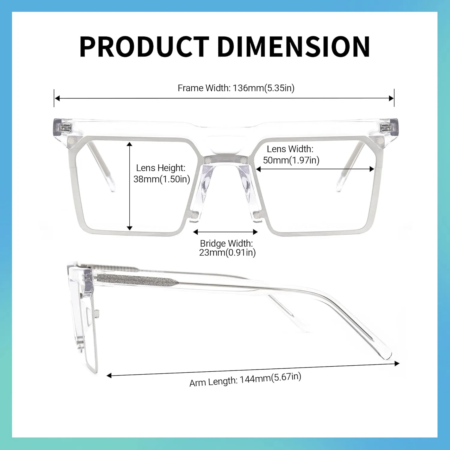 Zeelool Retro Rectangle Eyeglasses Frame with Non-prescription Clear Lens for Men ZJGX839879