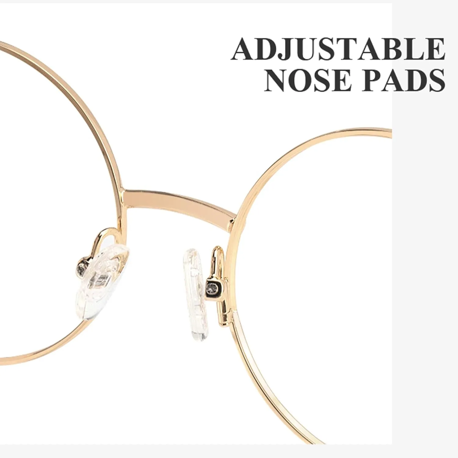 Zeelool Vintage Metal Round Eyeglasses Frame for Women with Non-prescription Clear Lens ZJGM351423